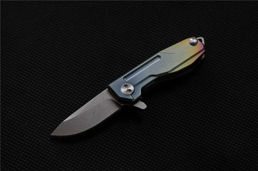 Продажа MIKER Мини карманный нож titanium ручка сплава D2 Лезвие Открытый портативный высокого качества тактические складные ножи выживания EDC инструмент...