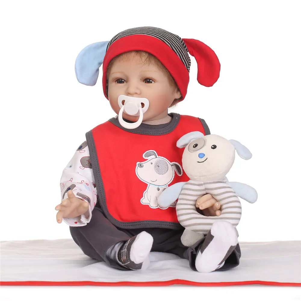 

22inch 55cm bebe infant Doll babies Toy Gift for Children smile bright eyes collectible baby dolls fashion and lovely best toy
