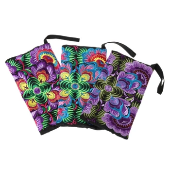 

New Arrive Embroidered Wristlet Bag Ethnic Embroidery Wallet Purse Coin Handbag Presents
