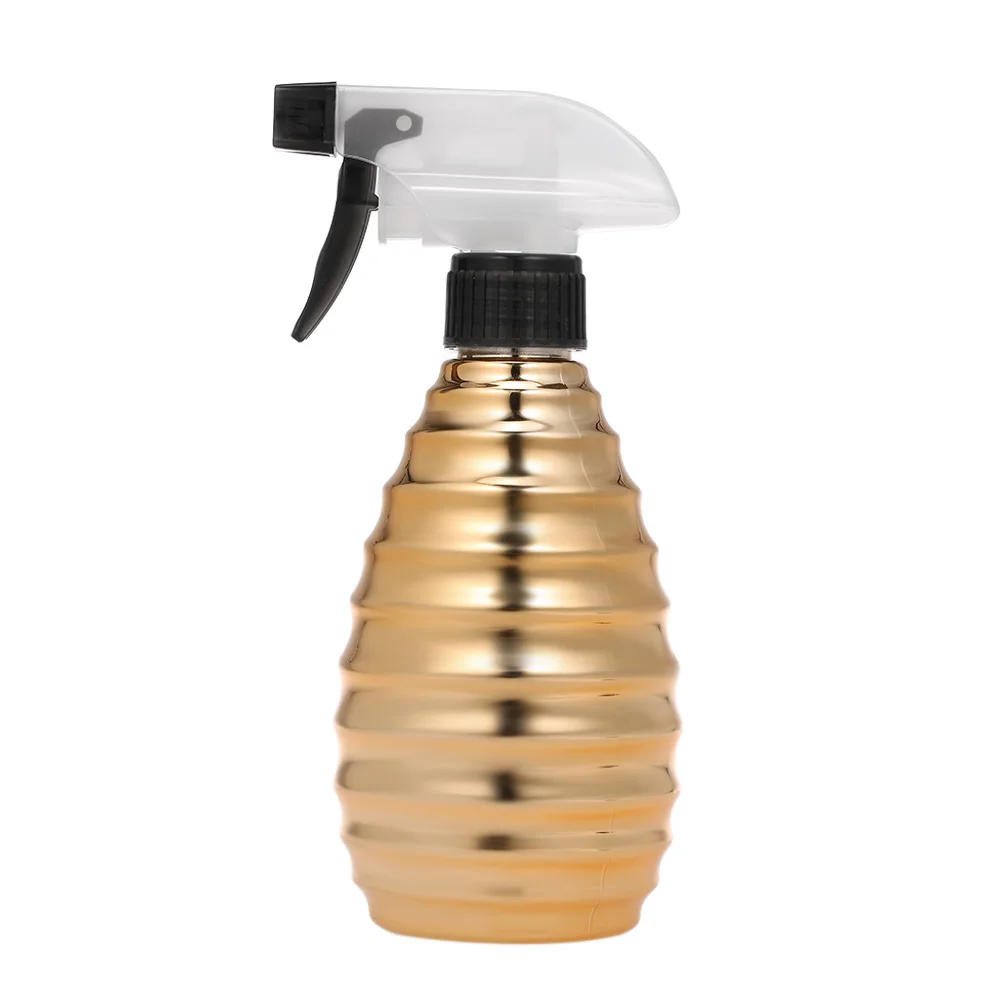 300 мл профессиональная пустая пластиковая бутылка с распылителем воды спрей Парикмахерская бутылка Парикмахерская Стайлинг косметический инструмент для парикмахера - Цвет: Золотой