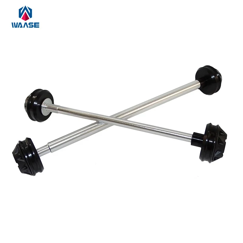 waase Motorcycle Fork Axle Front & Rear Wheel Fork Axle Sliders Cap