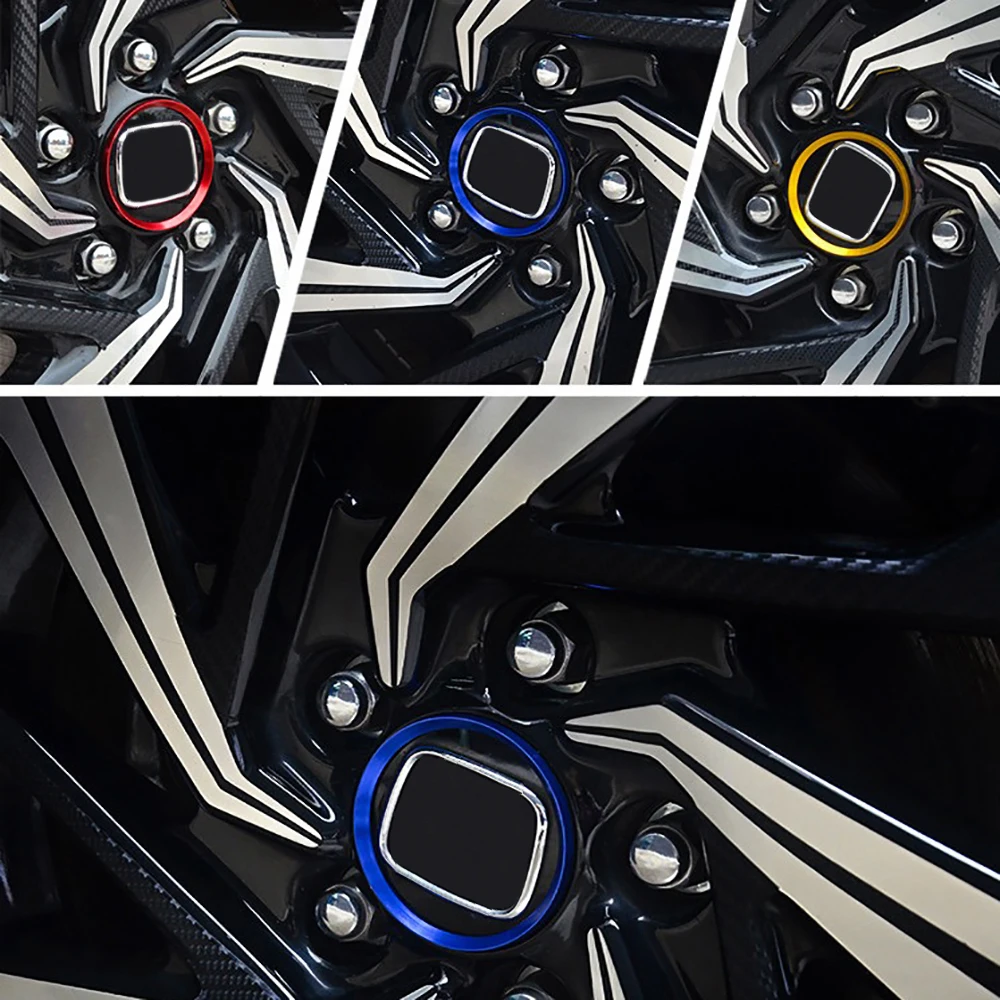 2 4pcs Aluminum Alloy Wheel Center Hub Ring Decorator Cover Trim Fit For Honda Civic 2016 2017