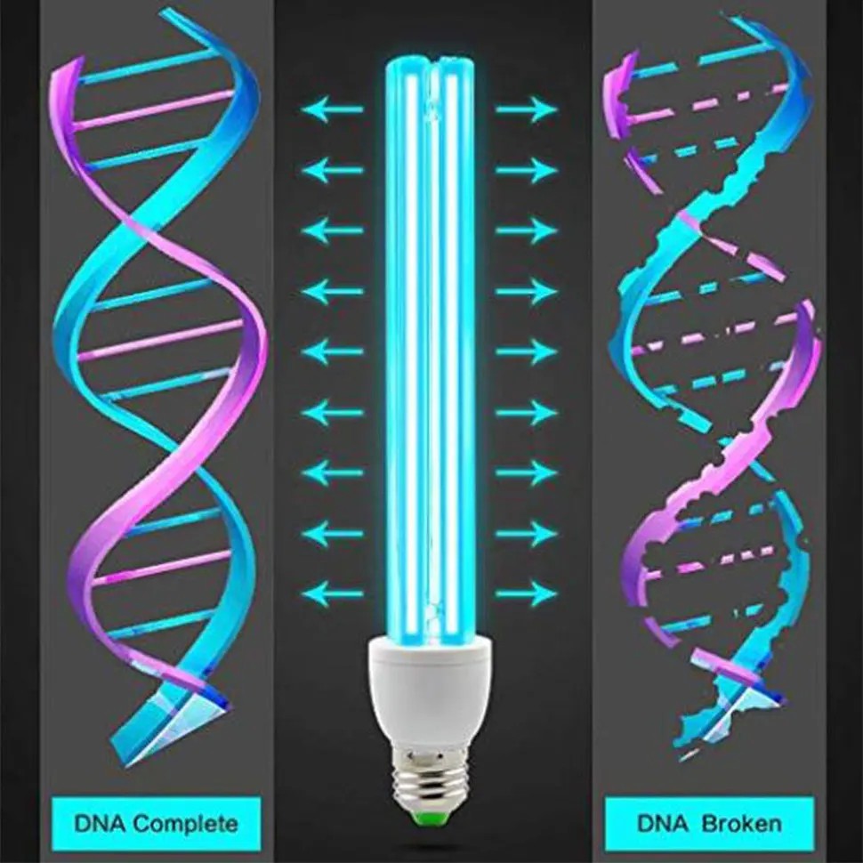 Binval 25 W E27 ультрафиолетовой бактерицидной лампы ультрафиолетовая трубчатая лампа Светодиодная лампа для дома озона стерилизации против клещей огни бактерицидные лампы