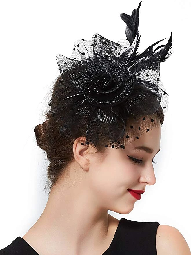 Fascinators Hats for Women Cocktail Flower Mesh Feathers Hair Clip Evening Party Derby Headwear Top Hat for Women Fascinators Hats for Women Cocktail Flower Mesh Feathers Hair Clip Evening Party Derby Headwear Top Hat for Women