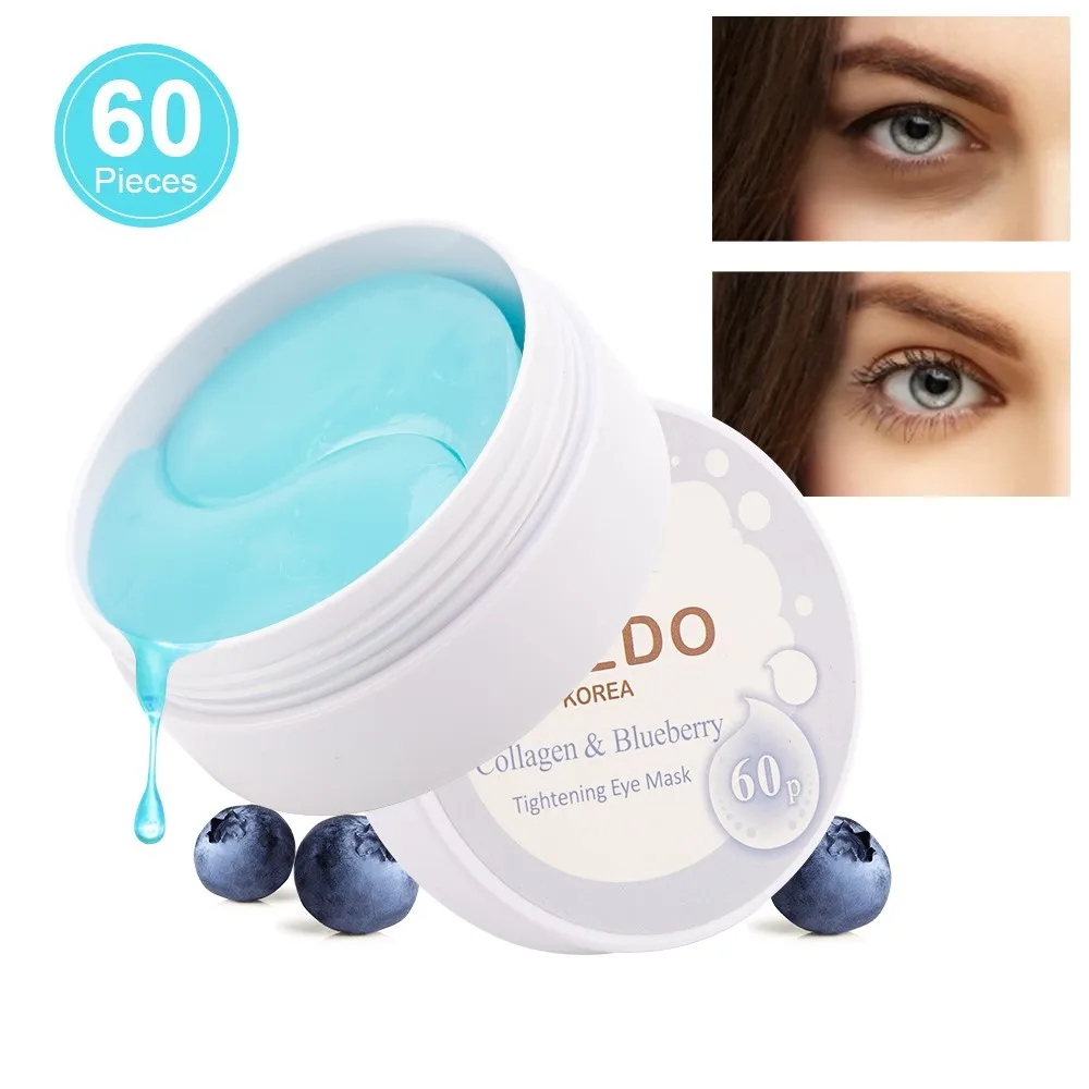 

60Pcs/Bottle Eye Mask Blueberry Essence Nourishing Moisturizing Hydration Eye Patches Dark Circle Remove Wrinkle Eye Skin Care