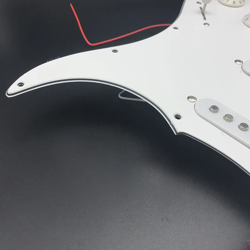 Звукосниматель с одинарной катушкой SSS электрогитара загружена Prewired Pickguard Script Plate Strat 11 отверстий 3Ply Для ST электрическая гитара