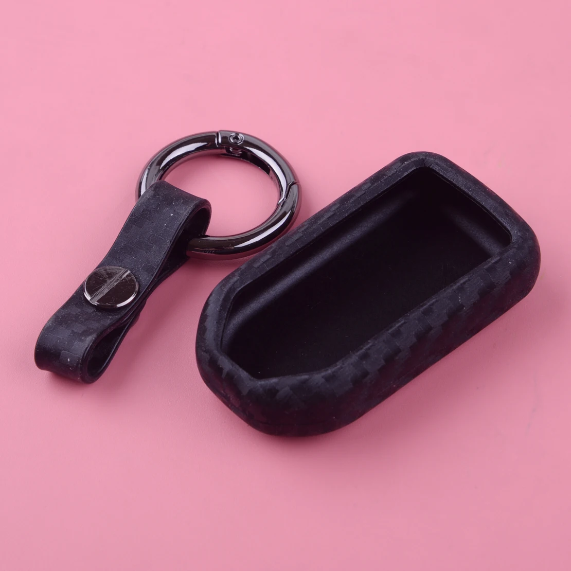 

DWCX Carbon Fiber Silicone Car Remote Key Fob Cover Case Protection Fit for Honda Civic 10th 2016 2017 2018