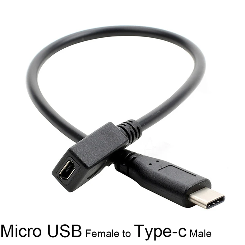 Micro Usb Female To Usb-c 3.1 Type-c Male Converter Cable Adapter Otg Connector  Cable 27cm - Pc Hardware Cables & Adapters - AliExpress