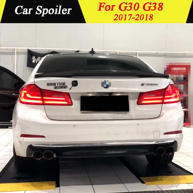 

Carbon Fiber M4 Style Black Car Tail Wing Decoration Rear Trunk Spoiler For BMW 5 Series G30 G38 Sedan 2017 2018