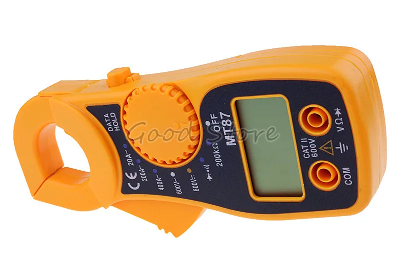 Оранжевый MT87 Цифровой мультиметр-зажим Amper Clamp Meter тестовый токовый зажим AC/DC Ток Напряжение Transitor тест er измеритель мощности