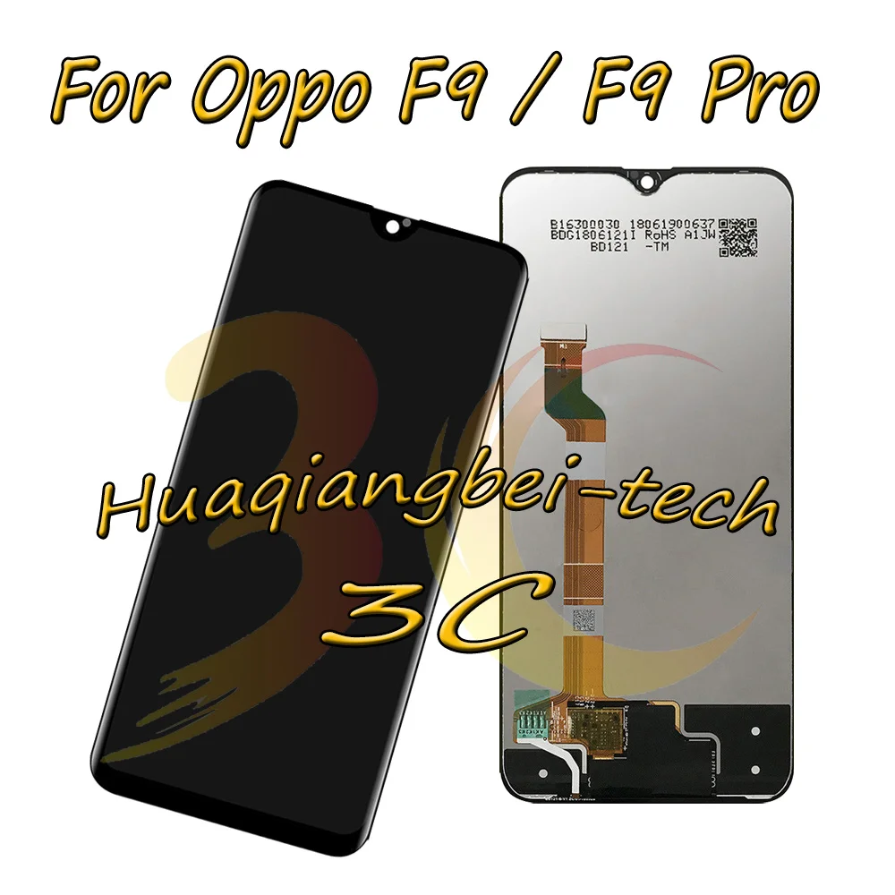 Baru 6 3 Hitam Untuk Oppo F9 Cph1825 F9 Pro Cph1823 Layar Lcd Penuh Layar Sentuh Digitizer Assembly 100 Diuji Ponsel Layar Lcd Aliexpress