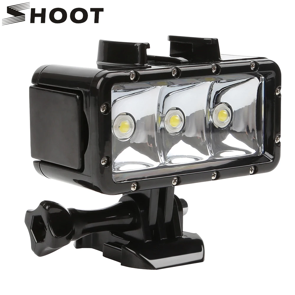 

SHOOT for GoPro LED Underwater Diving Lighting Fill in Lamp Video Light for GoPro Hero 8 7 6 5 Black Xiaomi Yi 4K Sjcam Accesory