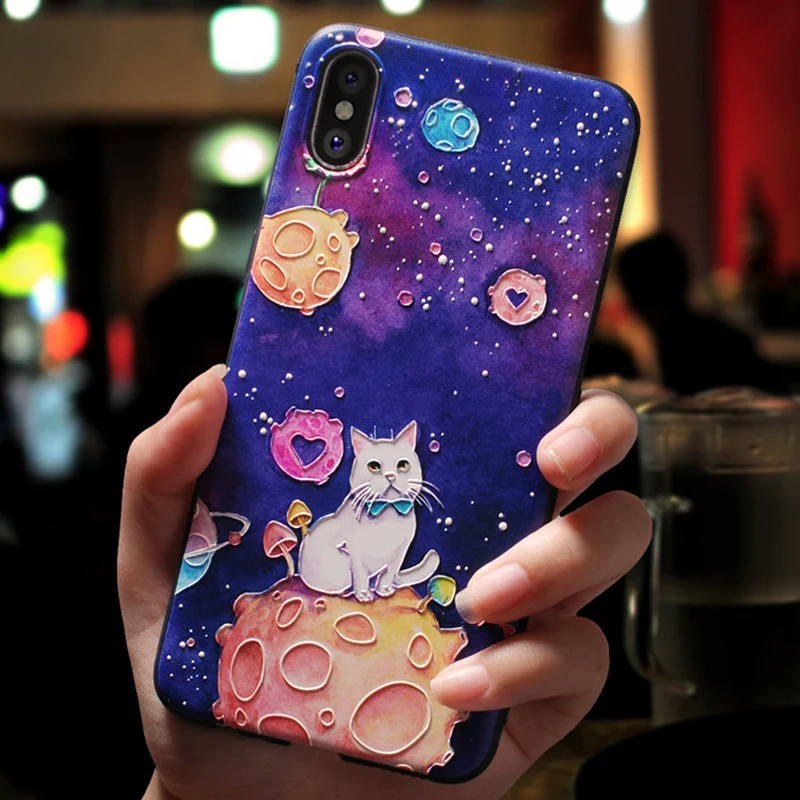 

3D Embossed TPU Capa For Huawei P20 P30 Mate 20 10 Honor View 20 Play 8X 9 10 Lite Pro P Smart Y5 Y6 Y9 2018 2019 Nova 3i 4 Case