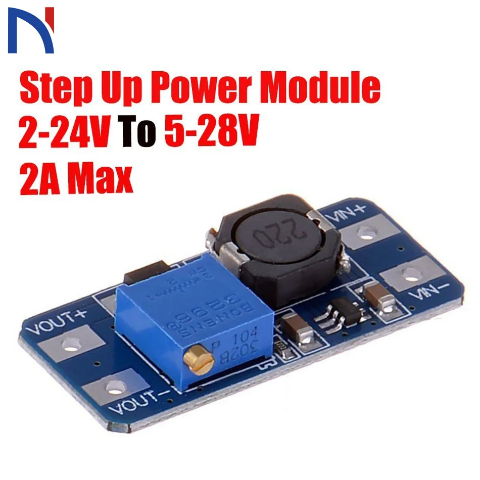 

DC-DC MT3608 DC Voltage Regulator Step Up Boost Converter Power Supply Module 2V-24V to 5V-28V 2A Max