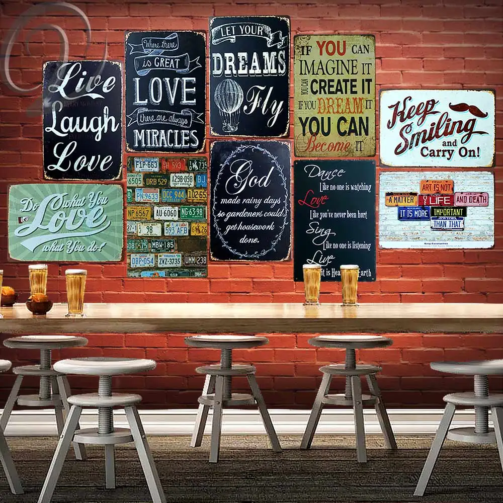 Home Decor Любовь мечта плакат потертый шик металлический Олово Вход Бар паб кофейные знаки дома декоративные изделия для стен наклейки Home Decor Любовь мечта плакат потертый шик металлический Олово Вход Бар паб кофейные знаки дома декоративные изделия для стен наклейки