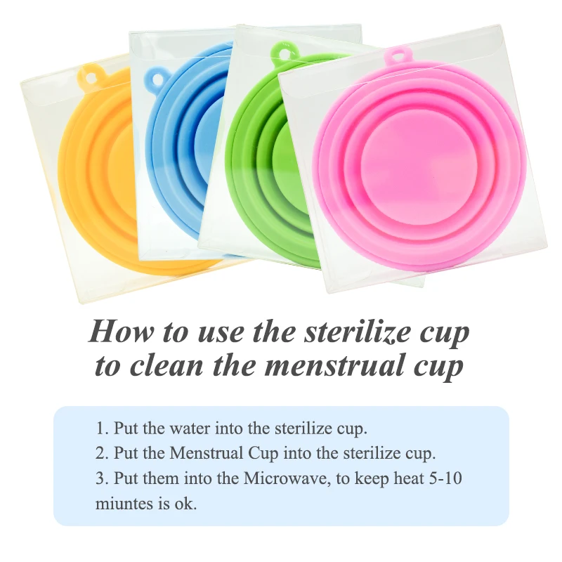 Microwave Heat Menstrual Sterilizing Cup Collapsible Women Sterilizing Cup Recyclable disinfection PVC Pack Sterilizer Cup Microwave Heat Menstrual Sterilizing Cup Collapsible Women Sterilizing Cup Recyclable disinfection PVC Pack Sterilizer Cup