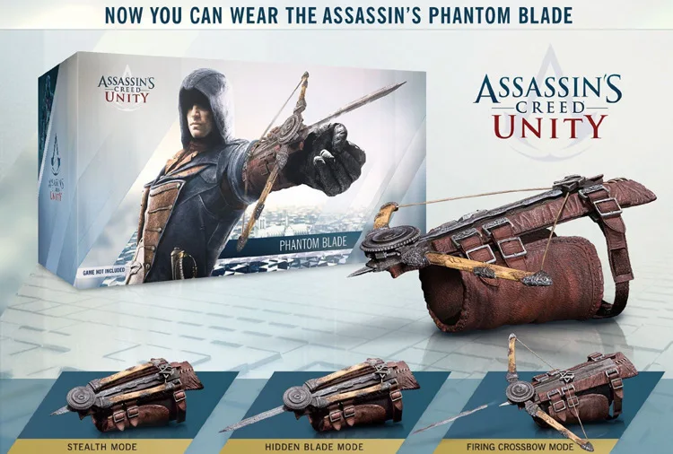 Assassins Creed 5 Unity Hidden Blade Cosplay Edward Kenway Costume Action Figure assassins creed hidden blade