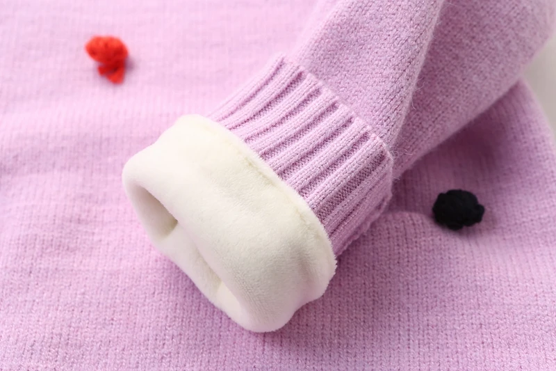 Новые осенне-зимние детские свитера, модные толстые теплые свитера для девочек, детские вязаные пуловеры, RT131
