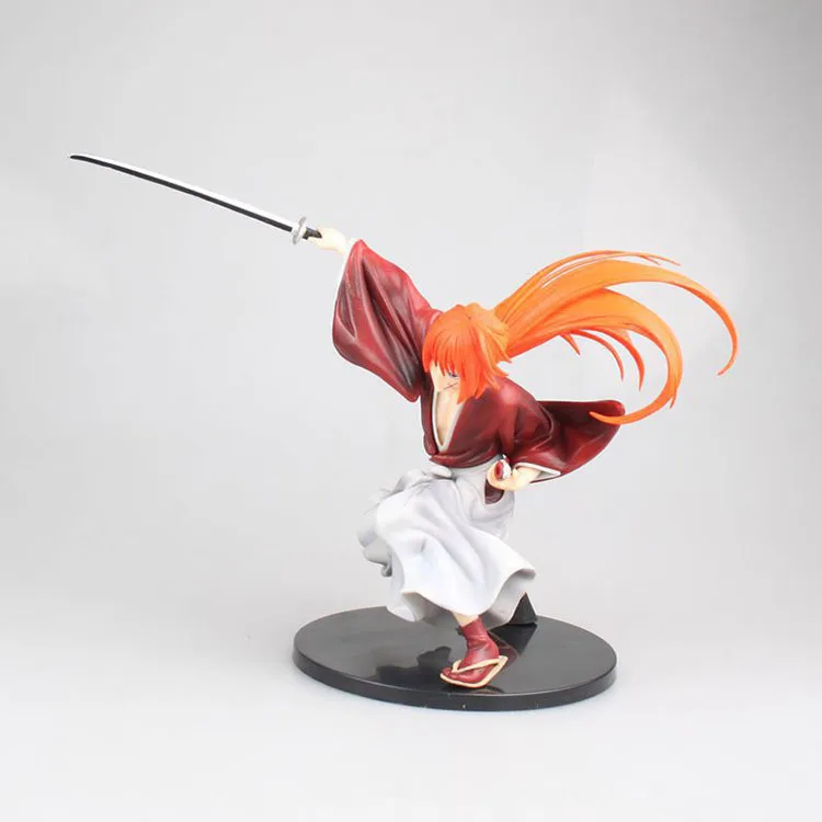 18cm Japanese classic anime figure Rurouni Kenshin HIMURA KENSHIN action figure collectible model toys for boys (6)