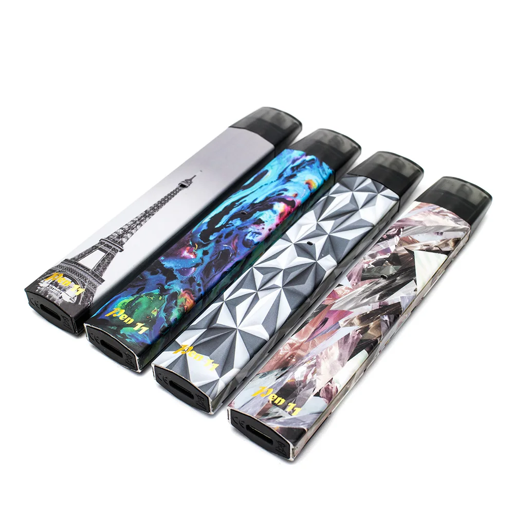 Красочные Миниатюрная Электронная сигарета комплект Vape Pod PEN11 с 4 шт