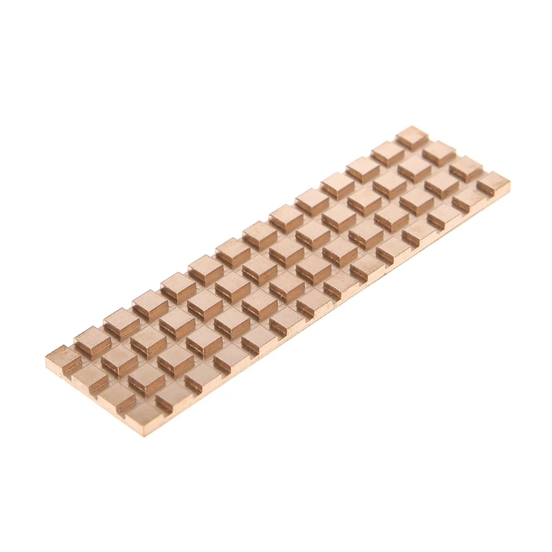 

1 Set Pure Copper Thin Heatsink Thermal Cooling Silce For M.2 NGFF 2280 PCI-E NVME SSD 67*18mm Long Use