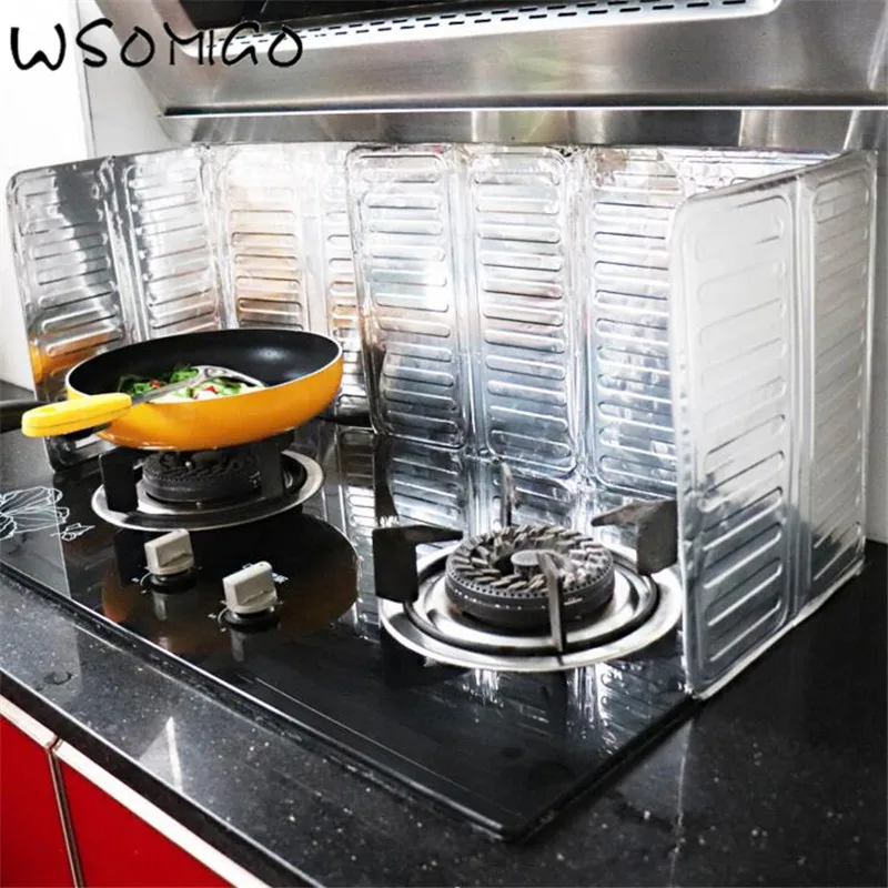

WSOMIGO Creative Vegetable Prevent Oil Splashing Out Vegetable Oil Plate Kitchen Insulation Board Gadget Kitchen Accessories-B