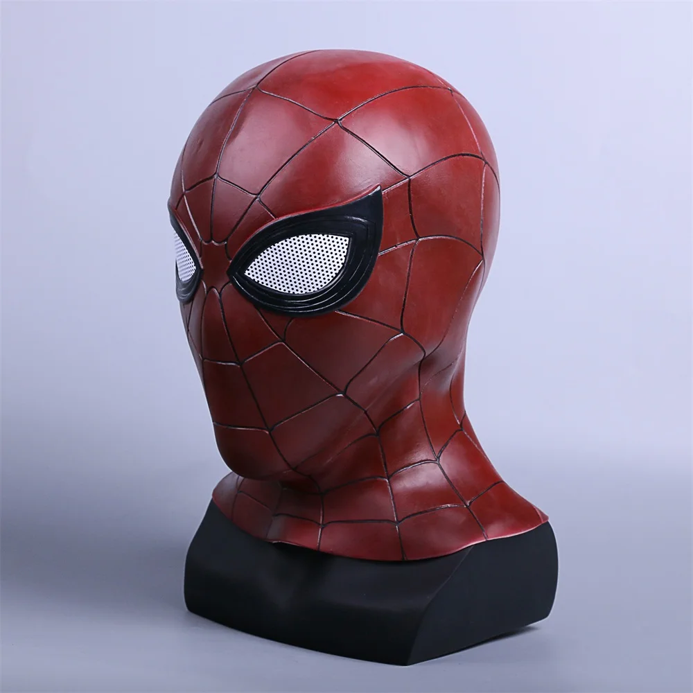 Новые Мстители супергероя "Человек-паук" маска Косплэй для наращивания на всю голову взрослый вечерние Хэллоуин ПВХ маска Опора