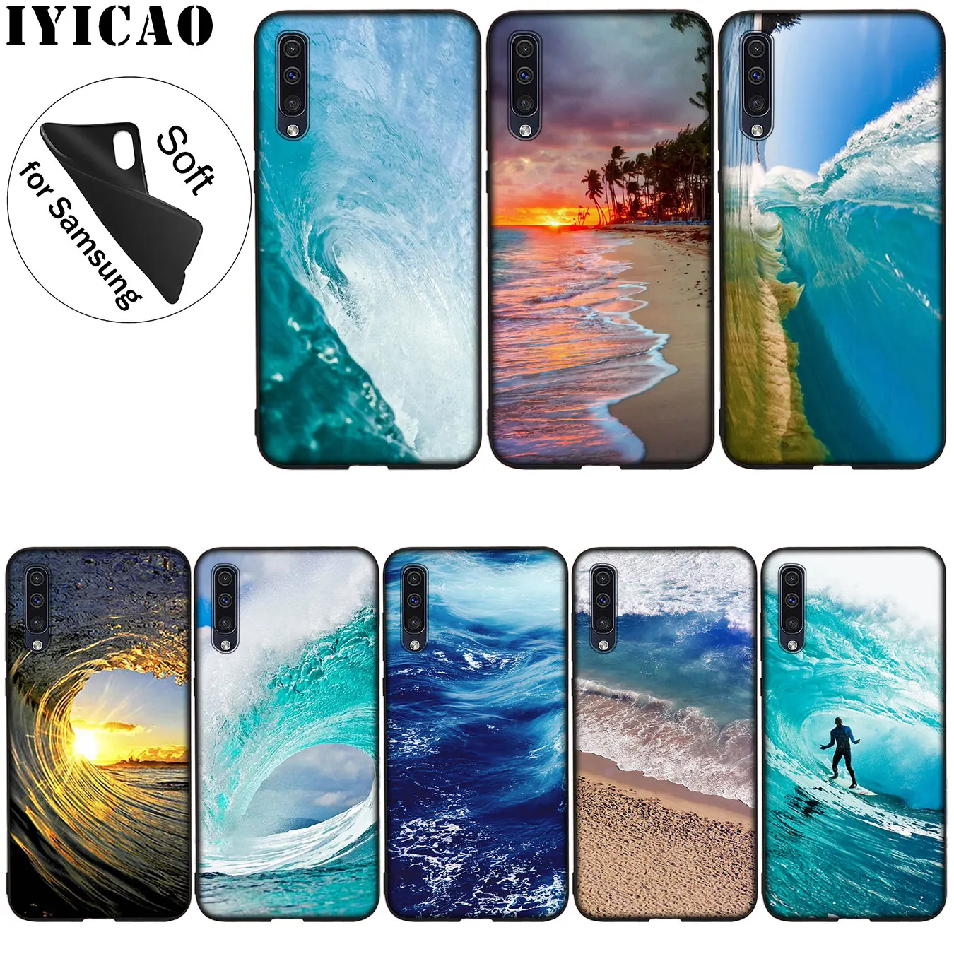 

Summer nature sea blue Ocean Waves Soft Silicone Case for Samsung Galaxy A70 A60 A50 A40 A30 A20 A10 A50S A40S A30S A20S A10S