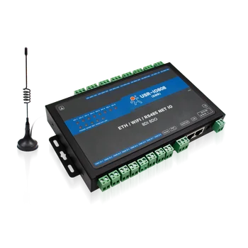 

USR-IO808-EWR 8-way Network IO Controller 8 Relay Output Router Function by Ethernet WiFi Modbus RTU ( Replace USR-WIFIIO-88 )