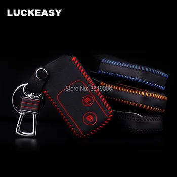

LUCKEASY High Quality leather remote key Case Cover Holder For Honda CRV Crosstour
