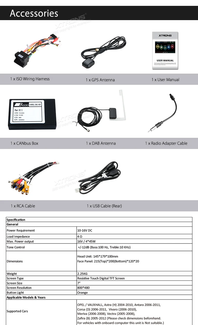 Clearance 7" Car DVD for Opel/Vauxhall Zafira 2005-2012 & Vivaro 2006-2010 & Vectra 2005-2008 with Built-in Vehicle Standard DAB+ Module 15