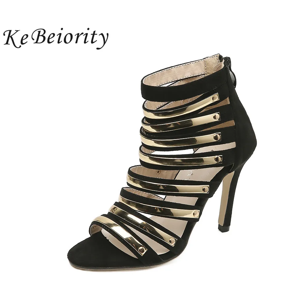 KEBEIORITY Women Pumps Shoes Sexy High Heels Open Toe Thin Heels