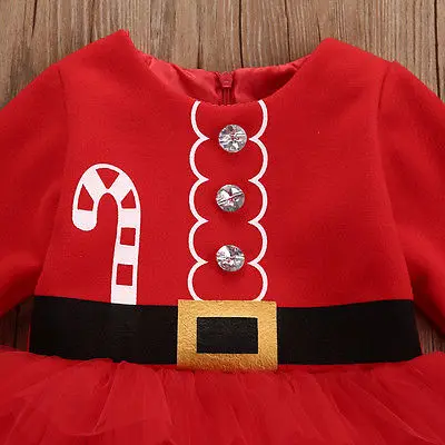 Kids-Baby-Girl-Fleece-Tops-Tulle-Tutu-Dress-Party-Christmas-Baby-girls-christmas-costumes-0-2T-1