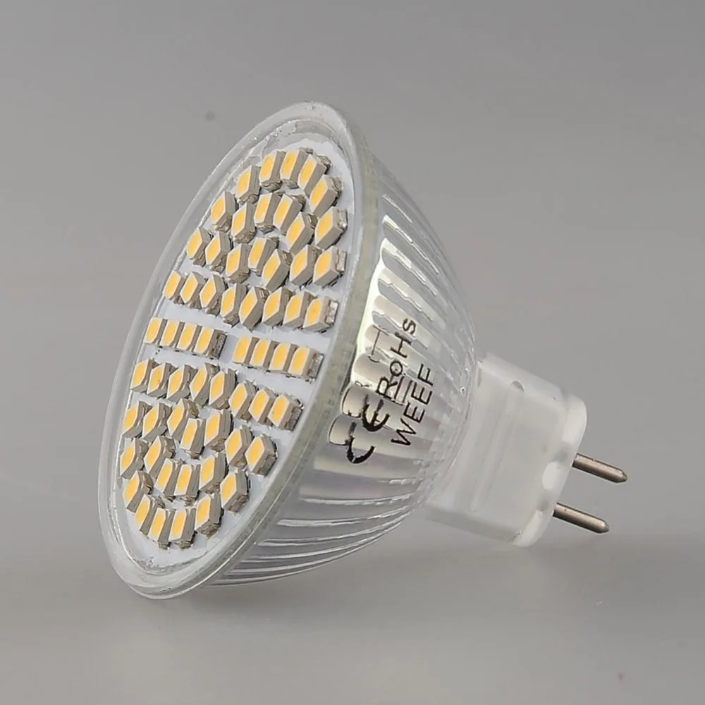 MR16 Светодиодная лампа 5 Вт 3528 60SMD теплый белый свет трубки 300LM прожектор|spotlight