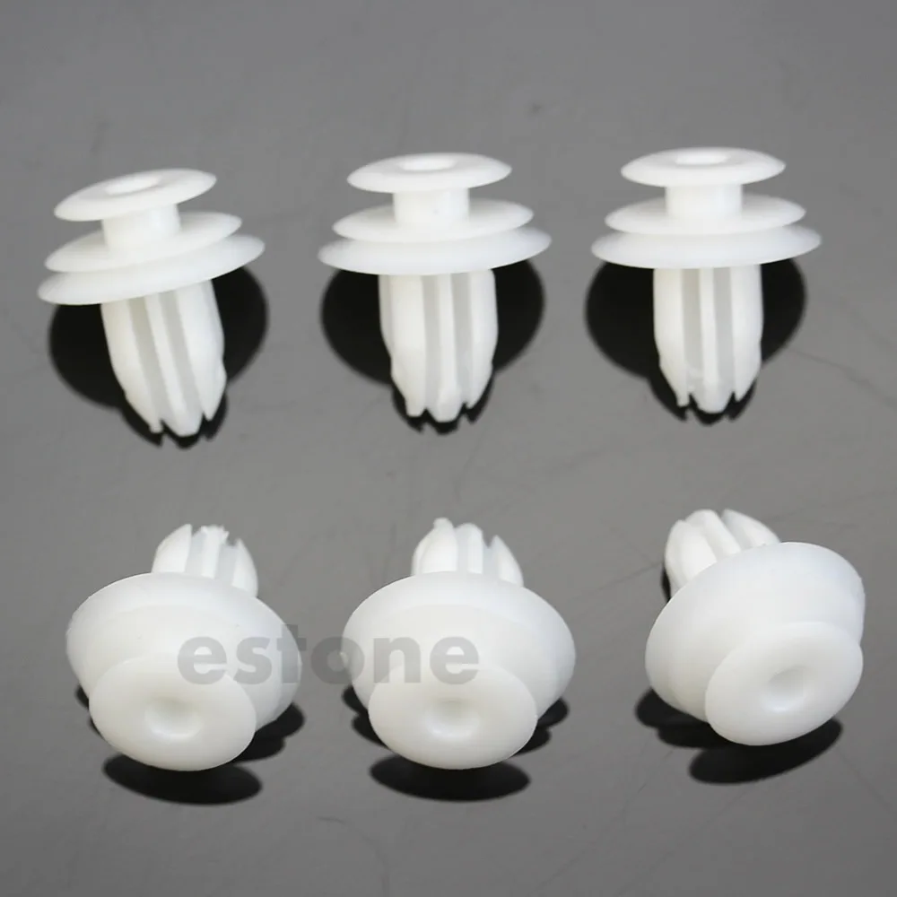 

20pcs Nylon Trim Board Panel Retainer Clips Rivet Fasteners White for Toyota