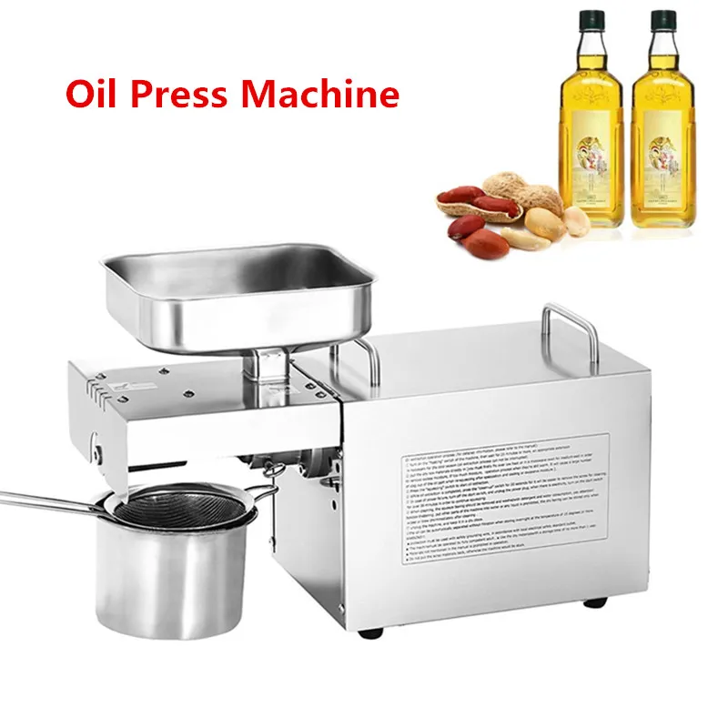 

Hot And Cold Almond Oil Extraction Expeller Press Machine Home Use Stainless Steel Grape Seed Mini Oil Press Machine