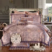 Modal Jacquard 2016 Ensembles De Literie De Mariage Impression Reine King Size 4 Pcs Y Compris Housse de Couette Drap de Lit Taie D’oreiller