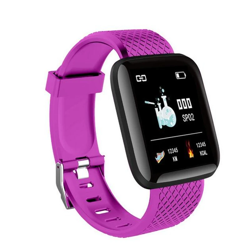 

116 Plus Smart Band Bracelet Waterproof Watch Multifunction Blood Pressure Measurement Fitness Tracker Watch Heart Rate Monitor
