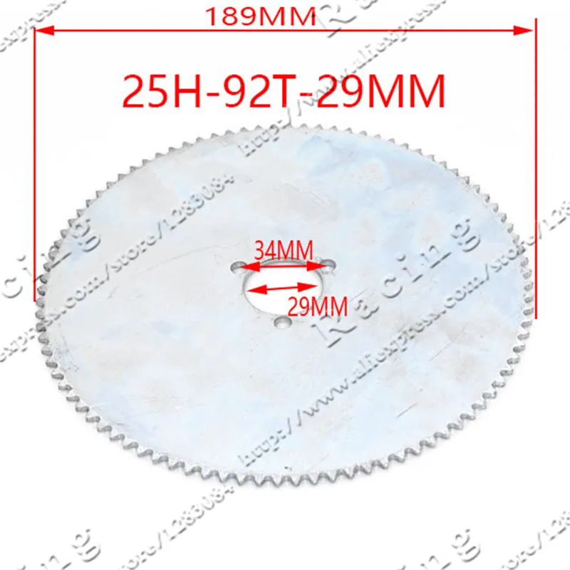 25H 55t 65t 68t 70t 80t 92t зуб 29/54/55 мм Задняя звездочка для 47CC 49CC Мини Мото квадроцикл Грязь Яма карманный велосипед - Цвет: 25H-92T-29MM