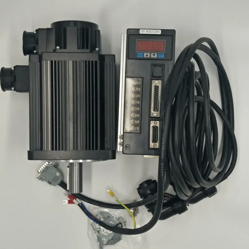 

130ST-M10025 servo motor and servo driver system 2.6KW 10Nm 2500rpm 10A with cable Driver supports MODBUS