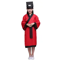Винтаж Дети национальные костюмы древних ученическая школьная форма детский день сценическое платье Китайский Конфуций костюмы