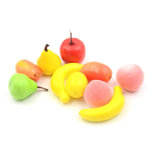 

10 Pcs Plastic Baby Kids Crochet Knit Play Food Simulation Fruits Vegetables Toys Supermarket Kitchen Studio Props