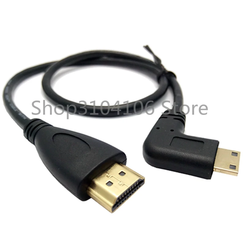 0,5 метров локоть мини HDMI к HDMI видео линия Мини HDMI локоть HDMI кабель - Цвет: Left