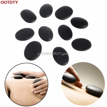 

10pcs Spa Rock Basalt Stone Beauty Stones Massage Lava Natural Stone #H027#