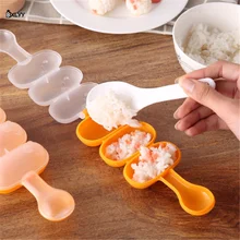 BXLYY кухонные принадлежности Детская обеденная форма для рисовых шариков 1 Набор Пластиковая форма для суши+ рисовая ложка DIY Инструменты для суши для кухни. 7z