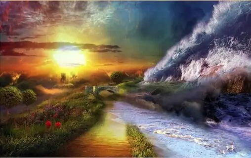 

natural beauty landscape ,Counted Cross Stitch 14CT Cross Stitch Sets Wholesale cartoon Cross-stitch Kits Embroidery