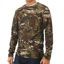 Дышащая футболка для скалолазания, быстросохнущая Спортивная футболка для спортзала, Мужская Уличная походная футболка с длинным рукавом и круглым воротником