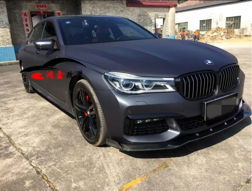 Car Carbon Fiber Front Bumper Spoiler Lip, Auto Car Bumper Diffuser Cover For BMW G11 G12 730 740 750 760M