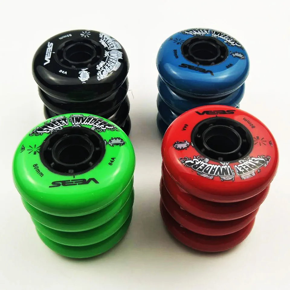 Inline Skates Tyres SEBA Original 84A Invaders Skate Wheels 72/76/80 8PCS Slalom Roller Skating HIGH IGOR WFSC Wheel Sliding Patines Tires
