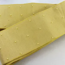 Африканская повязка, головной убор, Sego Геле и Ipele, Африканский ASO OKE повязка на голову с бисером твердые и простые золотые цвет asooke 01